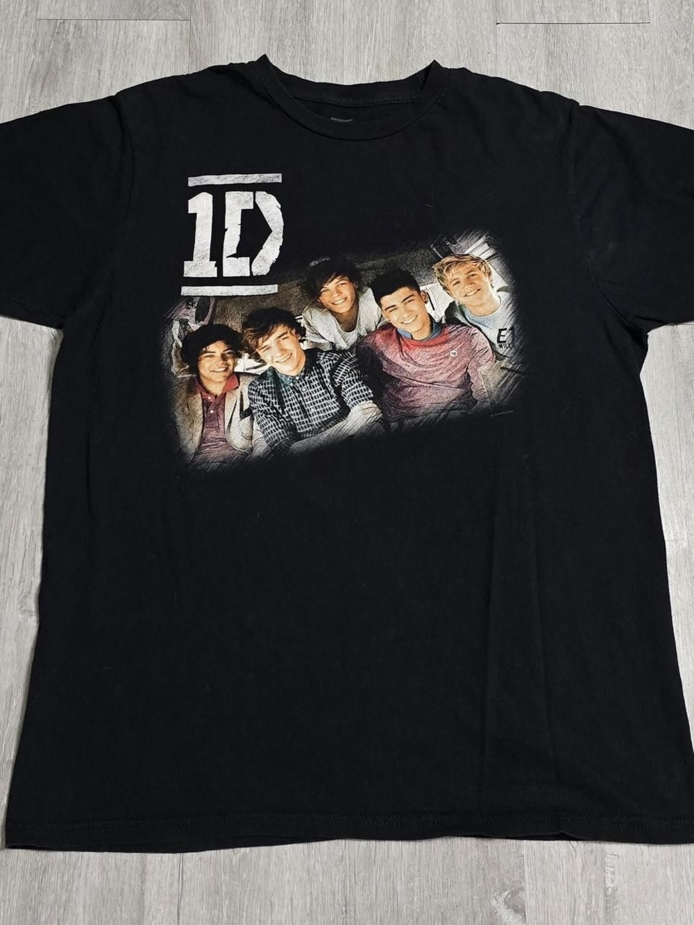 One Direction 1D Black Tee Pop Boy Band Tee Harry Styles Size Large